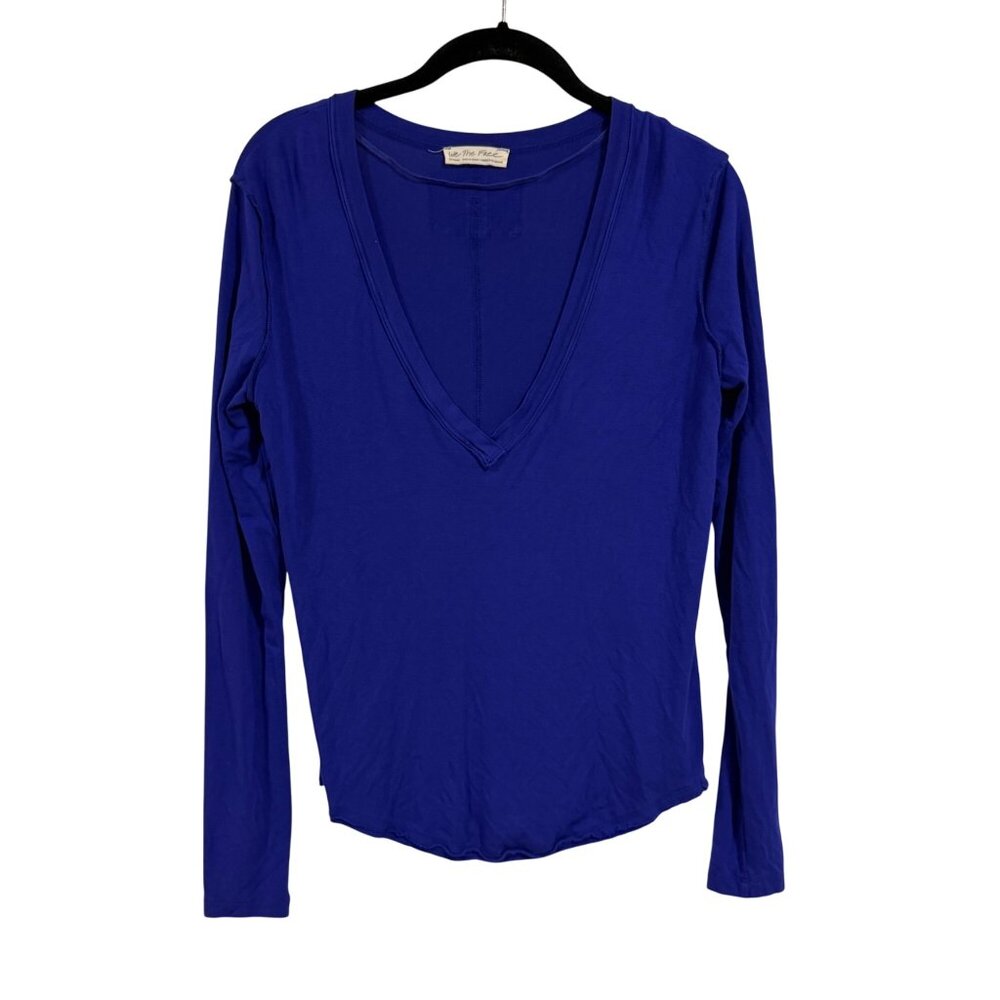 Free People Moon Dance Long Sleeve Top‎ Ultra Violet Size XS